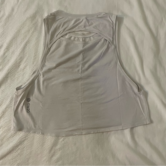 Lululemon Cut Back Crop Tank *SeaWheeze
White - Picture 7 of 8